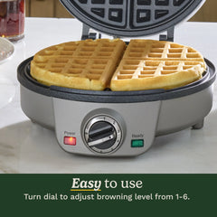 4 Slice Belgian Waffle Maker - Round