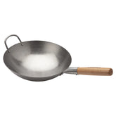12" Carbon Steel Hammered Wok (Round)