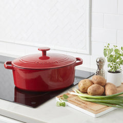 Chef’s Classic™ Enameled Cast Iron Cookware 5.5 Quart Oval Covered Casserole