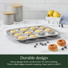 Chef's Classic™ Non-Stick 12-Cup Mini Fluted Cake Pan