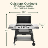 28" Outdoor Griddler™ - 2-in-1 Griddle & Broiler