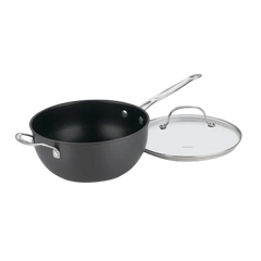 Chef's Classic™ Nonstick Hard Anodized 4 Qt. Chef's Pan with Helper Handle & Cover