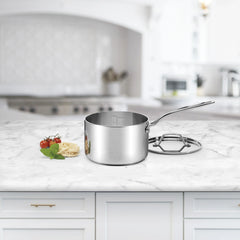 Custom-Clad 5-Ply 3 Qt. Saucepan with Cover