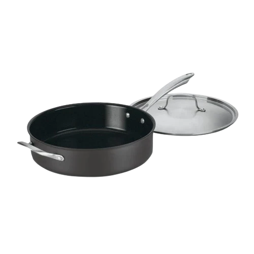 GreenGourmet® Hard Anodized Nonstick Eco-Friendly 5.5 Quart Sauté Pan with Helper Handle & Cover